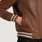 Mens Leather Varsity Jacket