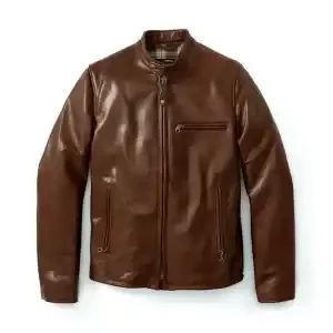 Waxed Natural Pebbled Cowhide Premium Leather Jacket