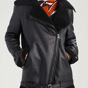 Womens Aviator Shearling Jacket