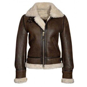 Womens Aviator Brown Leather Jackets