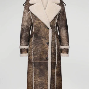 Womens Jungle Brown Shearling Coat