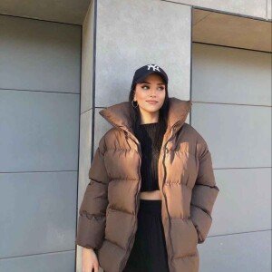 Women's Premium Puffer Brown Jacket