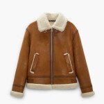 Women's Premium Tan Brown Shearling Jacket