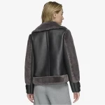 Women's Vellica Pebbled Faux Shearling Motor Jacket