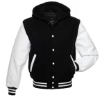 Men Varsity Hooded Jacket