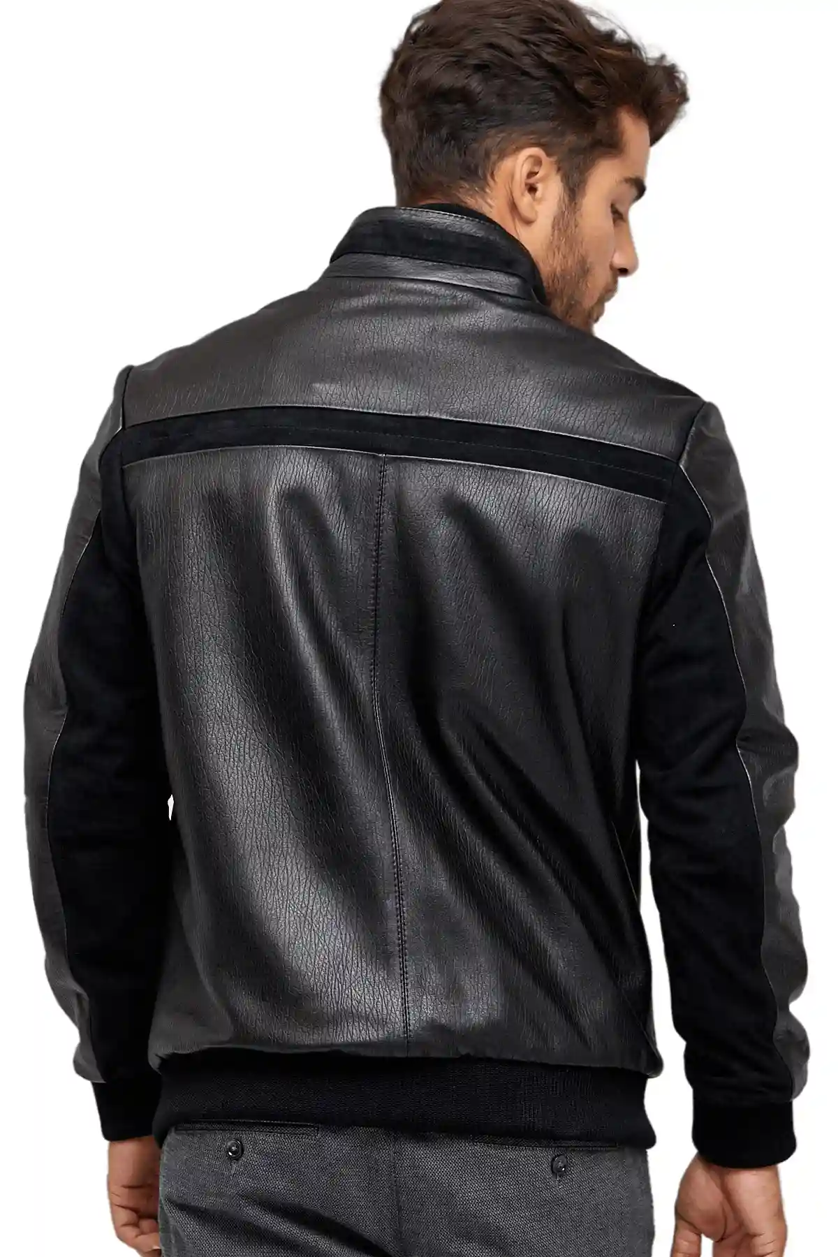Men’s Lambskin Leather Jacket in Black