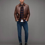 Men's Brown Washed Leather Jacket