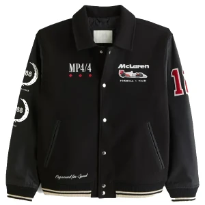 Abercrombie McLaren Black Varsity Jacket