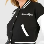Above and Beyond Crop Varsity Jacket
