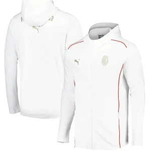 AC Milan PUMA Casuals Hooded Zip Up Jacket White