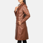 Alice Brown Double Breasted Leather Coat