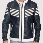 American Idol S23 Desmond Roberts Striped Leather Jacket