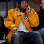 American Rapper Tyga Yellow Leather Jacket