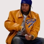 American Rapper Tyga Yellow Leather Jacket