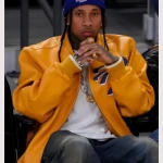 American Rapper Tyga Yellow Leather Jacket