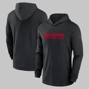 Atlanta Falcons Black Sideline Performance Hoodie