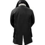 Bane Mens Black Sherpa Leather Coat - Winter Jacket