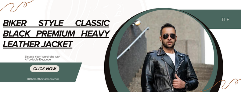 Biker Style Classic Black Premium Heavy Leather Jacket