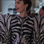 Emily Cooper Emily In Paris SO3 Zebra Stripe Jacket