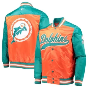 Starter Miami Dolphins Orange Jacket