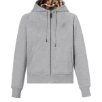 Burberry Letter Graphic Zip-Up Hoodie