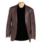 Burnished Brown leather blazer