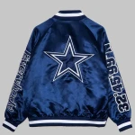 By Way of Dallas Cowboys Reflective Star Satin Varsity Jacket