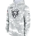 Arctic Camo Chicago Bears Salute to Service Club Hoodie