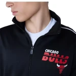 Chicago Bulls NBA Track Top Black Jacket