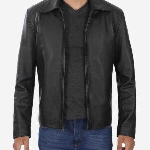 Men’s Black Cowhide Leather Jacket