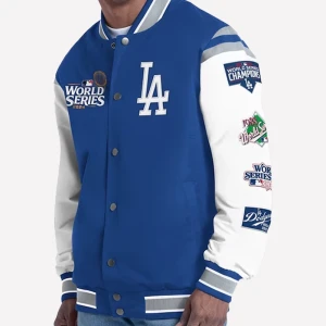 Dodgers G-III Royal Recruit Commemorative Varsity Jacket