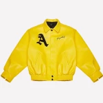 DONCARE AFGK Ferrari Yellow Leather Jacket