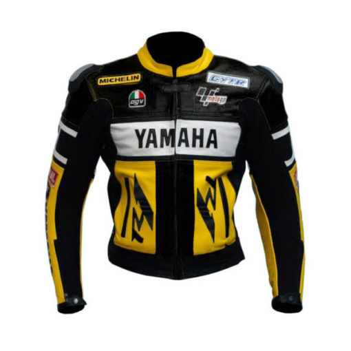 Mens Yamaha Motorcycle Racing Yellow Jacket