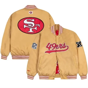 GOLF WANG San Francisco 49ers Satin Bomber Jacket