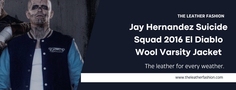 Jay Hernandez Suicide Squad 2016 El Diablo Wool Varsity Jacket-1