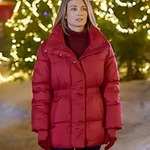 Kim Matula The Finnish Line 2024 Red Puffer Jacket