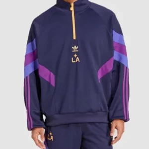 LA Galaxy Adidas 2025 Originals Half Zip Crew Sweatshirt