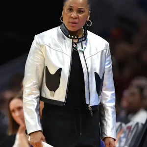 Louis Vuitton Dawn Staley Silver Leather Jacket