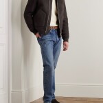 Men Shearling Leather Jacket With Fur