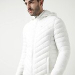 Men White Insulator Puffer Jacket