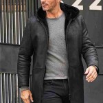 Men's Black B3 Shearling coat