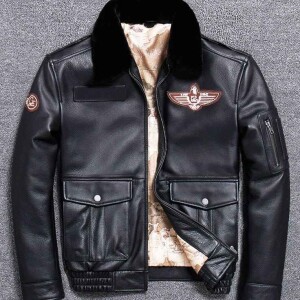 Men's Black Cowhide Leather Jacket