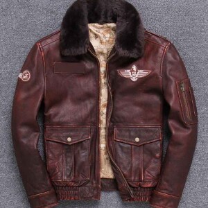 Men's Brown Cowhide Leather Jacket