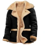 Men's Fleece Suede Jacket Warm Heavyweight Plus Size Motorcycle Jacket