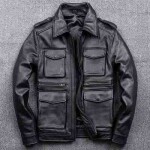 Men's Premium Black Cowhide Biker Jacket
