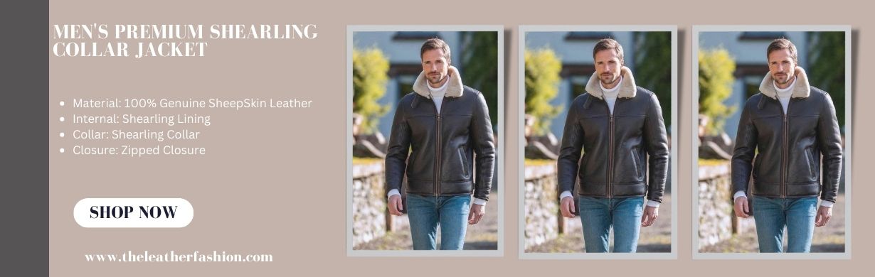 Men's Premium Shearling Collar Jacket (1)