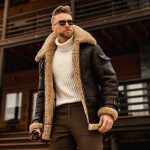 Men's Premium Shearling Leather Jacket