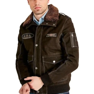 Brown Air Force Leather Jacket for Men