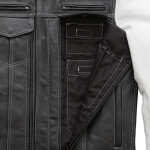 Men's Cafe Style Leather Jacket