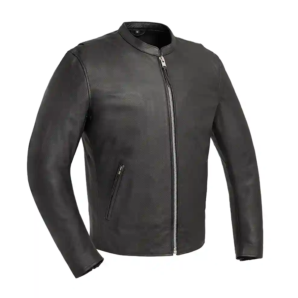 Men's Motorcycle Zipper Leather Jacket
